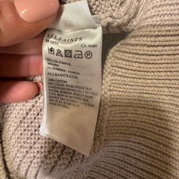 All Saints Meller Jumper Cream Sweater - Picture 5 of 7